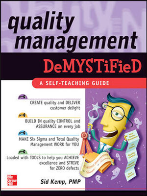 cover image of Quality Management Demystified
